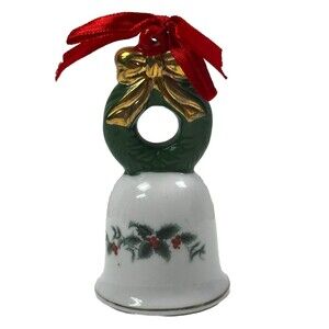 Genuine Porcelain Collectible Christmas Bell Ornamen